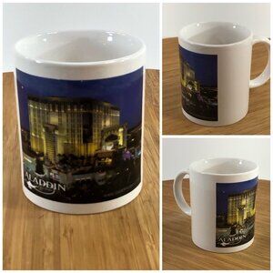 Las Vegas Aladdin Casino and Hotel 11 Oz Coffee Cup Ceramic Souvenir Mug Nevada
